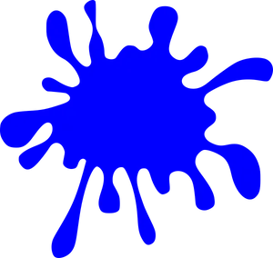 Blue Paint Splatter Graphic PNG Image