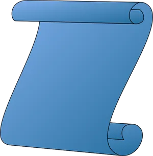 Blue Paper Scroll Graphic PNG Image