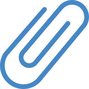 Blue Paperclip Icon PNG Image