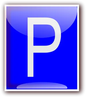 Blue Parking Sign Icon PNG Image