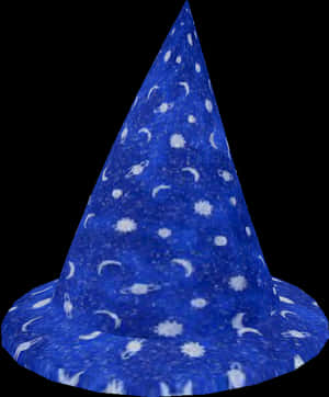 Blue Party Hatwith White Dots PNG image with transparent background