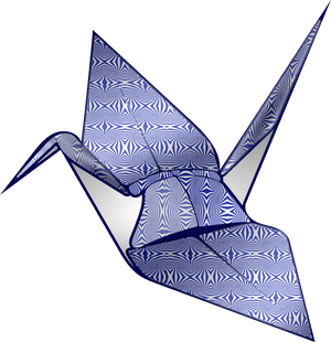 Origami, Blue, Op Art, Crane - Origami, HD Png Download PNG