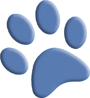 Blue Paw Print Graphic PNG Image