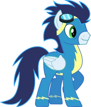 Blue Pegasus Pony Vector PNG Image