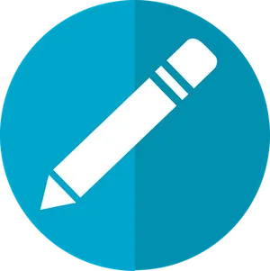 Blue Pencil Icon PNG Image