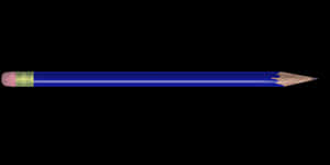 Blue Pencilwith Eraser.jpg PNG