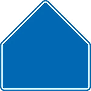 Blue Pentagon Shape Icon PNG Image