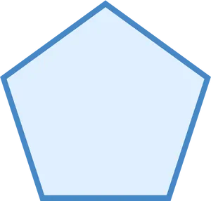 Blue Pentagon Shape PNG Image