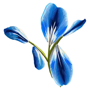 Blue Petal Flower Png 3 PNG Image