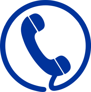 Blue Phone Icon PNG Image