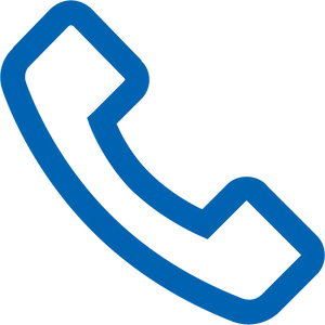 Blue Phone Icon Graphic PNG Image