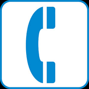 Blue Phone Icon PNG with transparent background