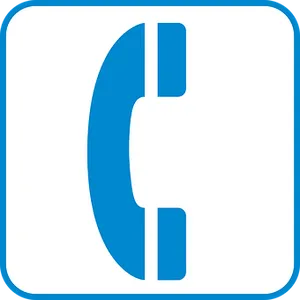 Blue Phone Icon PNG Image