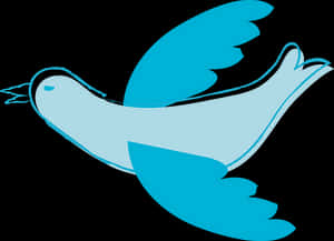 Blue Pigeon Silhouette PNG image with transparent background