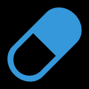 Blue Pill Icon Graphic PNG image with transparent background