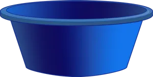 Blue Plastic Bucket Isolated PNG Image