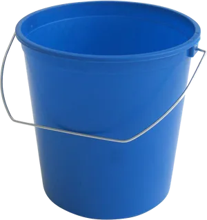 Blue Plastic Bucketwith Handle PNG Image