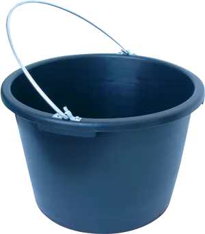 Blue Plastic Bucketwith Handle PNG Image