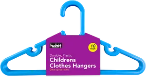 Blue Plastic Childrens Clothes Hangers PNG Image