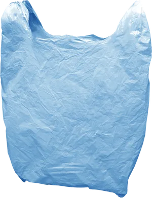 Blue Plastic Shopping Bag PNG Image