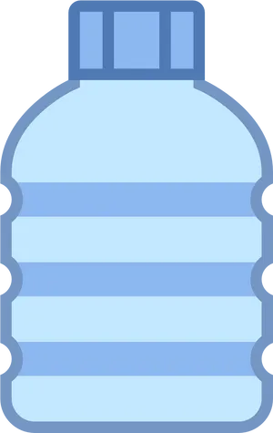 Blue Plastic Water Bottle Icon PNG Image