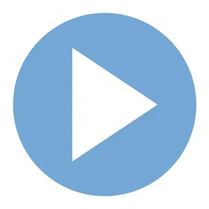 Blue Play Button Icon PNG Image