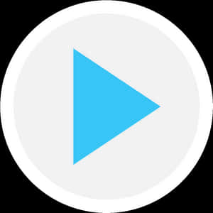 Blue Play Icon White Circle PNG