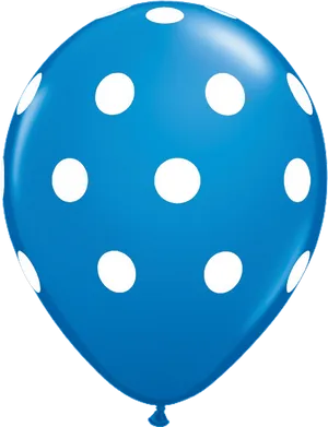 Blue Polka Dot Balloon PNG Image