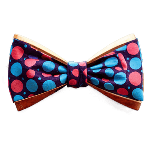 Blue Polka Dot Bow Tie PNG 05252024 PNG