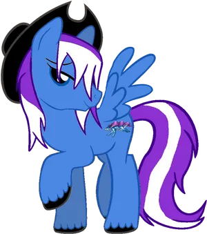 Blue Pony Vector Art PNG Image