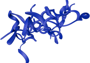 Blue Protein Structure3 D Model PNG image with transparent background