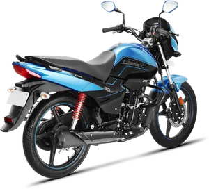 Blue Pulsar Motorcycle Profile View PNG Image