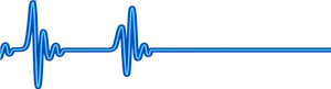 Blue Pulse Wave Graphic PNG Image