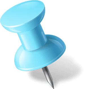 Transparent Pushpin Png - Transparent Background Blue Push Pin, Png Download PNG