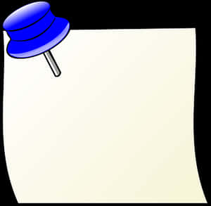 Blue Pushpinon Paper PNG image with transparent background