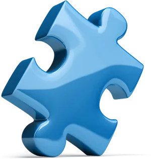 Blue Puzzle Piece PNG Image