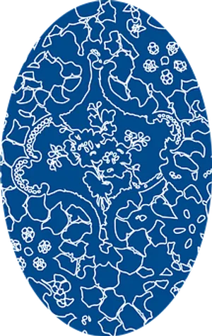 Blue Pysanka Egg Pattern PNG Image