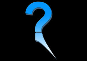 Blue Question Mark Black Background PNG image with transparent background