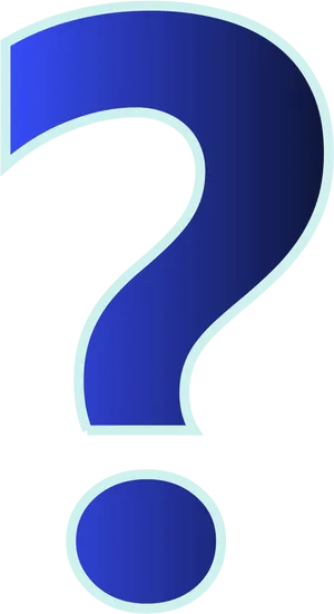 Blue Question Mark Graphic PNG Image