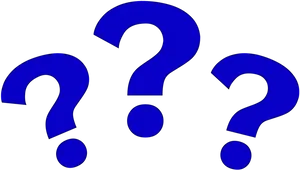 Blue Question Marks PNG Image