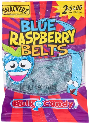 Blue Raspberry Belts Candy Package PNG Image