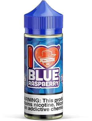 Blue Raspberry Vape Juice Bottle PNG Image