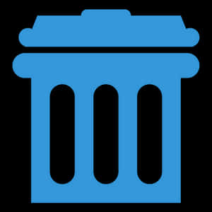 Blue Recycle Bin Icon PNG image with transparent background