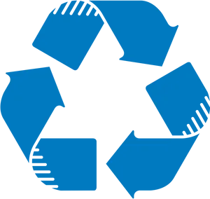 Blue Recycle Symbol Graphic PNG Image