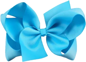 Blue Ribbon Bow Isolated PNG Image