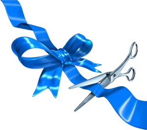 Blue Ribbon Cutting Ceremony PNG Image