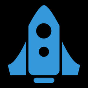 Blue Rocket Icon PNG image with transparent background
