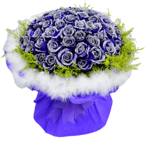Mq Blue Bouquet Rose Roses Flowers Flower - Blue Rose, HD Png Download PNG with transparent background
