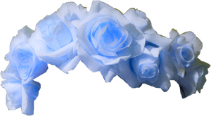 #blue #rose #flower #crown #aesthetic #light #lightblue, HD Png Download PNG with transparent background