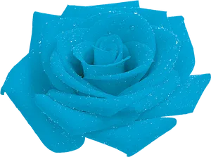 Blue Rosewith Dew Drops.png PNG Image